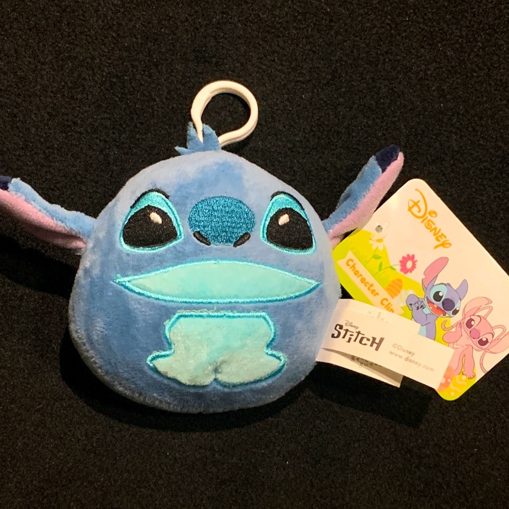 NWT Stitch Plush Ball Bag Charm 4”